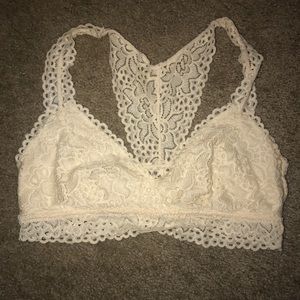 Cream lace bralette